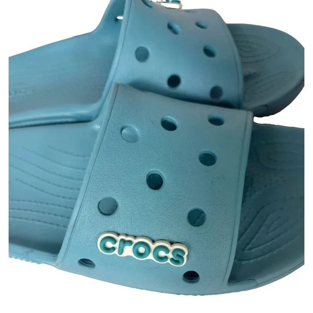 Crocs Slides Summer Sandals Blueish/Green Men’s US Size 9 Women’s US Size 11